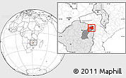Blank Location Map of Mudzi, highlighted country, highlighted parent region