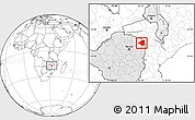 Blank Location Map of Mudzi, highlighted country