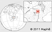 Blank Location Map of Mudzi, highlighted parent region