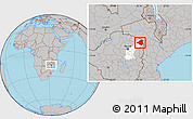 Gray Location Map of Mudzi, highlighted parent region