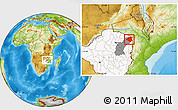 Physical Location Map of Mudzi, highlighted country, highlighted parent region