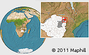 Satellite Location Map of Mudzi, highlighted country, highlighted parent region