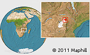 Satellite Location Map of Mudzi, highlighted parent region