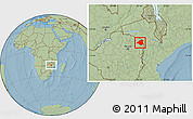 Savanna Style Location Map of Mudzi, hill shading