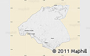 Classic Style Map of Mudzi, single color outside