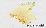 Physical Map of Mudzi, cropped outside