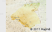 Physical Map of Mudzi, lighten