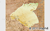 Physical Map of Mudzi, satellite outside