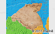 Satellite Map of Mudzi, political outside