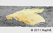 Physical Panoramic Map of Mudzi, darken, desaturated