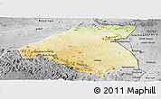 Physical Panoramic Map of Mudzi, desaturated