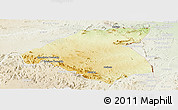 Physical Panoramic Map of Mudzi, lighten