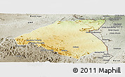 Physical Panoramic Map of Mudzi, semi-desaturated