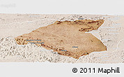 Satellite Panoramic Map of Mudzi, lighten