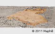 Satellite Panoramic Map of Mudzi, semi-desaturated