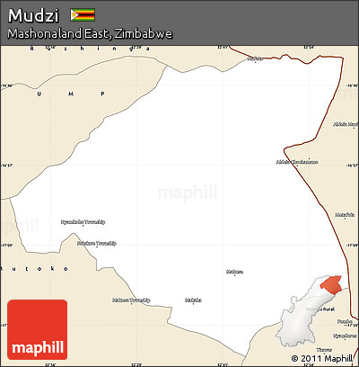 Classic Style Simple Map of Mudzi