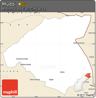 Classic Style Simple Map of Mudzi
