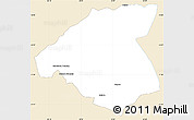 Classic Style Simple Map of Mudzi, single color outside