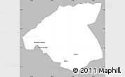Gray Simple Map of Mudzi, single color outside