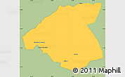 Savanna Style Simple Map of Mudzi, single color outside