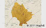 Physical 3D Map of Murehwa, shaded relief outside