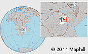 Gray Location Map of Murehwa, highlighted parent region