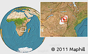 Satellite Location Map of Murehwa, highlighted parent region