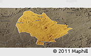 Physical Panoramic Map of Murehwa, darken, semi-desaturated