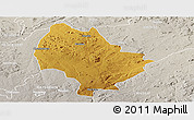 Physical Panoramic Map of Murehwa, lighten, semi-desaturated