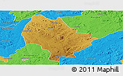 Physical Panoramic Map of Murehwa, political outside