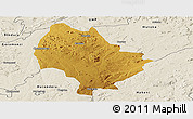 Physical Panoramic Map of Murehwa, shaded relief outside