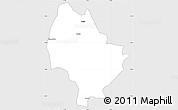 Silver Style Simple Map of Murehwa, single color outside