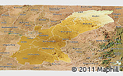 Physical Panoramic Map of Mashonaland East, satellite outside