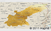 Physical Panoramic Map of Mashonaland East, shaded relief outside