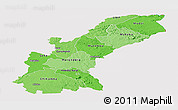 Political Shades Panoramic Map of Mashonaland East, cropped outside