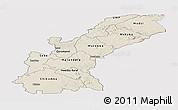 Shaded Relief Panoramic Map of Mashonaland East, cropped outside