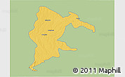 Savanna Style 3D Map of Seke, single color outside