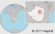 Gray Location Map of Seke, highlighted country