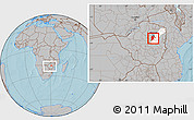 Gray Location Map of Seke, highlighted parent region, within the entire country, hill shading