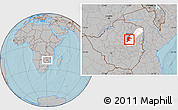 Gray Location Map of Seke, highlighted parent region, hill shading