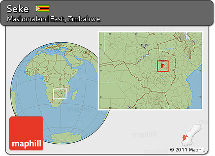 Savanna Style Location Map of Seke, within the entire country