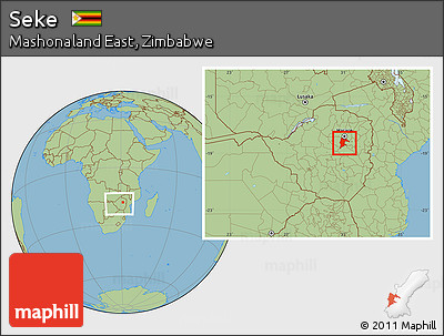 Savanna Style Location Map of Seke, within the entire country