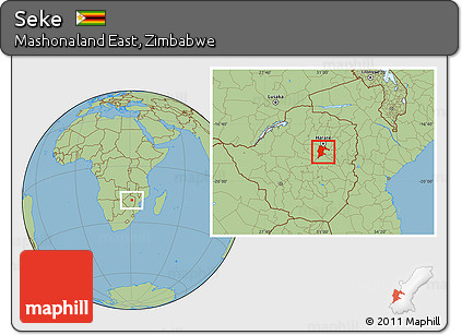 Savanna Style Location Map of Seke