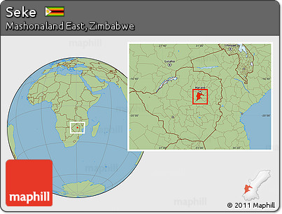 Savanna Style Location Map of Seke