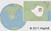 Savanna Style Location Map of Seke, highlighted country, within the entire country, hill shading