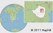 Savanna Style Location Map of Seke, highlighted country, within the entire country