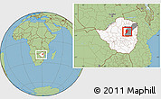 Savanna Style Location Map of Seke, highlighted country, highlighted parent region, within the entire country