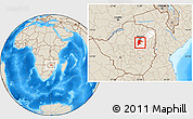 Shaded Relief Location Map of Seke, highlighted parent region