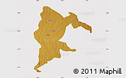 Physical Map of Seke, cropped outside