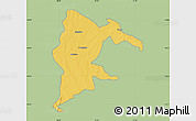 Savanna Style Map of Seke, single color outside
